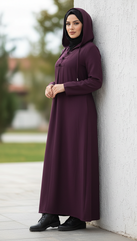 Linen Kaftan with Front Tie & Side Pockets