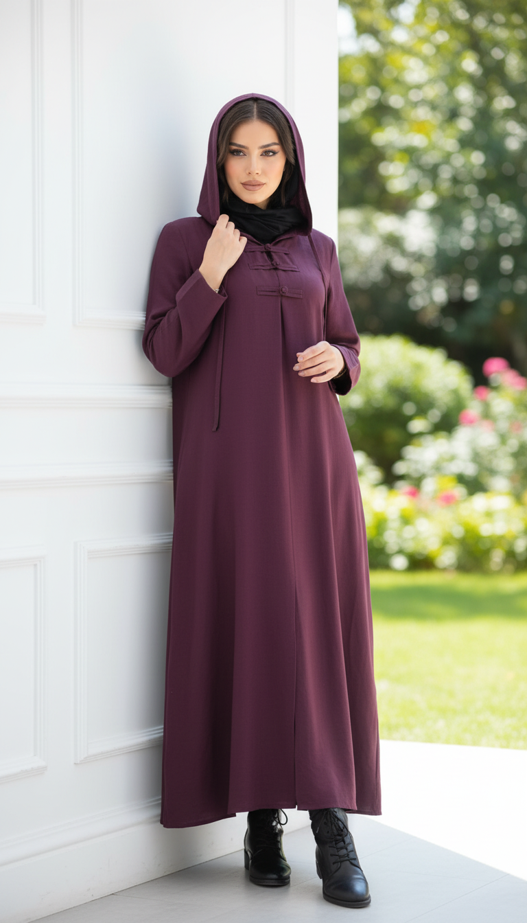 Linen Kaftan with Front Tie & Side Pockets