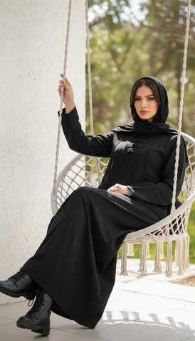 Linen Kaftan with Front Tie & Side Pockets