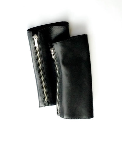 Fingerless Genuine Leather Gloves with Soft Velvet Lining