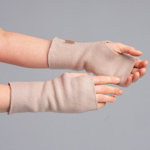 Cotton Fingerless Gloves, Hand Warmers Arms texting glows, Herringbone, Wrist Warmers, Beige Gloves, Rustic, Steampunk, Celtic, Folk Style