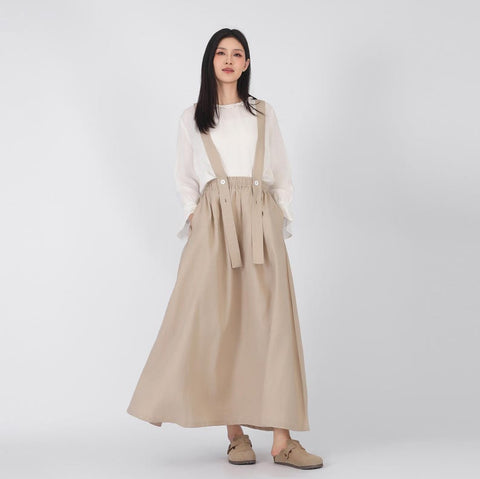 Elegant Cloche Skirt with Removable Straps & Side Pockets – 3 Sizes Available